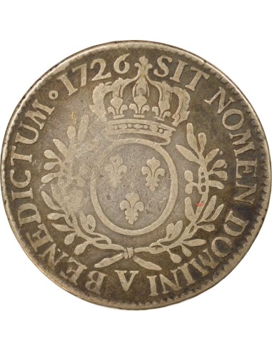 Louis XV Au Buste Habillé 1 ecu Argent 1726 S Troyes