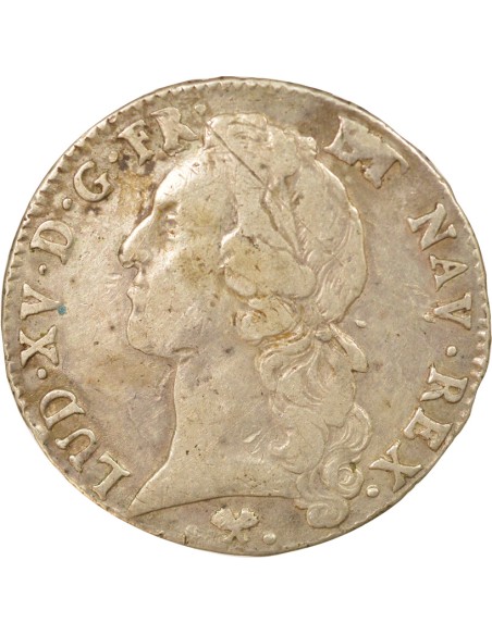 Louis XV au Bandeau 1 ecu Argent 1768 L Bayonne