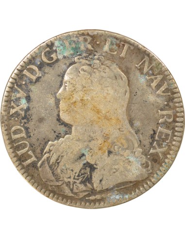 Louis XV Au Buste Habillé 1 ecu Argent 1726 X Amiens