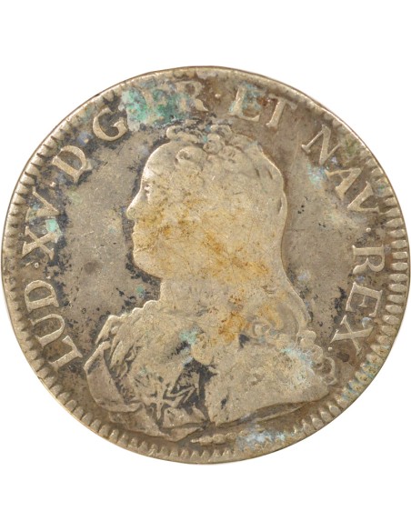 Louis XV Au Buste Habillé 1 ecu Argent 1726 X Amiens