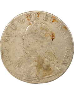 Louis XV au Buste habillé 1 ecu Argent 1737 D Lyon 2