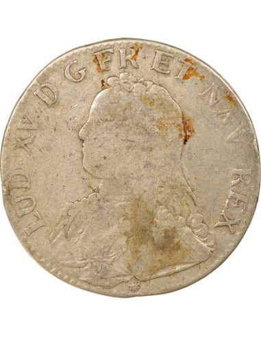 Louis XV au Buste habillé 1 ecu Argent 1737 D Lyon