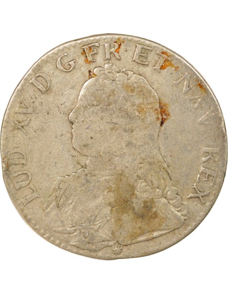 Louis XV au Buste habillé 1 ecu Argent 1737 D Lyon