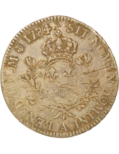 Louis XVI au Buste habillé 1 ecu Argent 1784 A - Paris