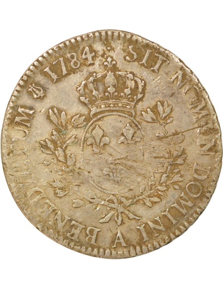 Louis XVI au Buste habillé 1 ecu Argent 1784 A - Paris