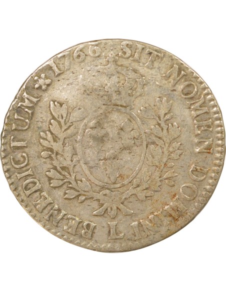 Louis XV Au Bandeau 1 ecu Argent 1766 L Bayonne
