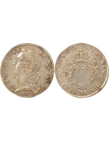 Louis XV Au Bandeau 1 ecu Argent 1768 Pau