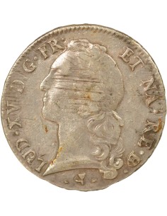 Louis XV Au Bandeau 1 ecu Argent 1768 Pau 2