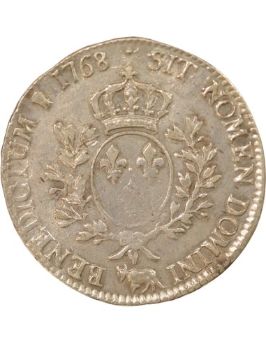 Louis XV Au Bandeau 1 ecu Argent 1768 Pau