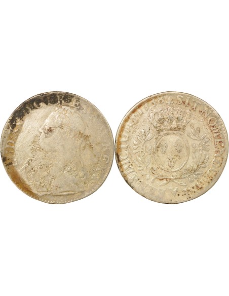 Louis XV Au Buste Habillé 1 ecu Argent 1735 S Troyes