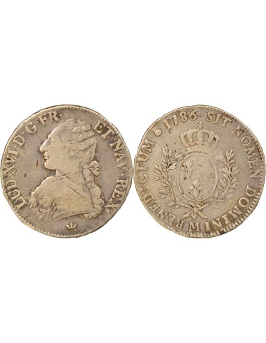 Louis XVI Au Buste Habillé 1 ecu Argent 1786 M Toulouse