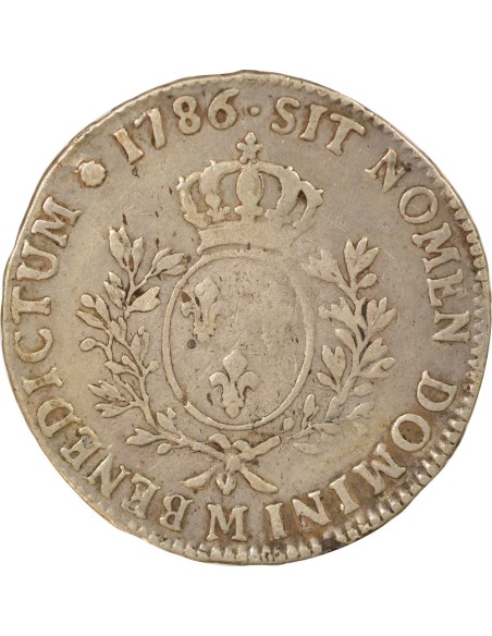 Louis XVI Au Buste Habillé 1 ecu Argent 1786 M Toulouse
