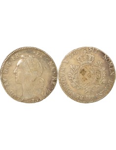 Louis XV Au Bandeau 1 ecu Argent 1769 Pau