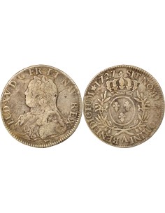 Louis XV Au Buste Habillé 1 ecu Argent 1727 A - Paris