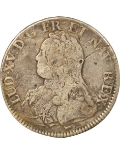 Louis XV Au Buste Habillé 1 ecu Argent 1727 A - Paris 2