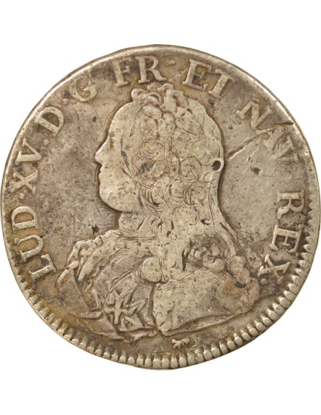 Louis XV Au Buste Habillé 1 ecu Argent 1727 A - Paris