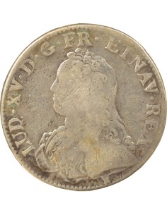 Louis XV au Buste habillé 1 ecu Argent 1727 9 Rennes 2