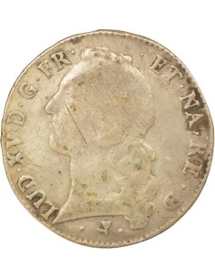 Louis XV Au Bandeau 1 ecu Argent 1765 Pau 2