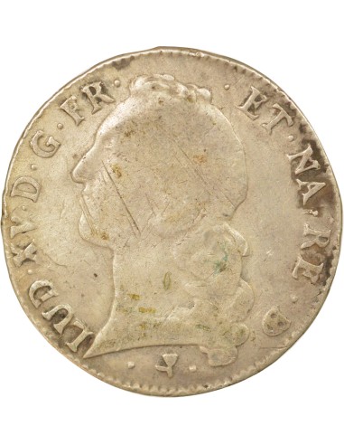 Louis XV Au Bandeau 1 ecu Argent 1765 Pau