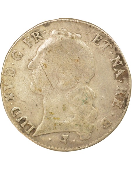 Louis XV Au Bandeau 1 ecu Argent 1765 Pau