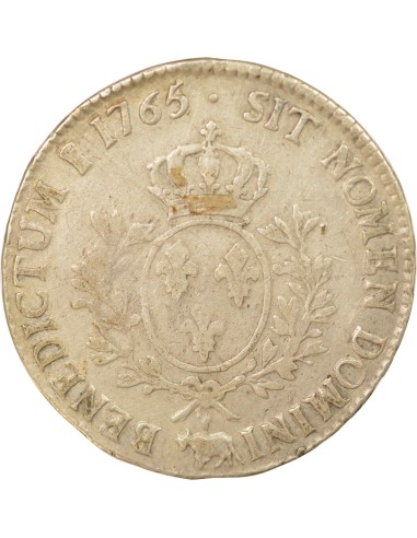 Louis XV Au Bandeau 1 ecu Argent 1765 Pau