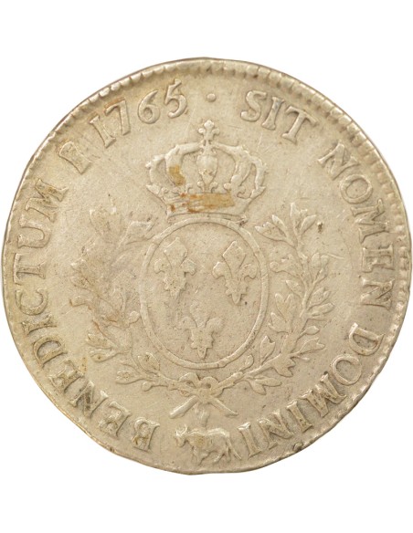 Louis XV Au Bandeau 1 ecu Argent 1765 Pau