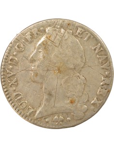Louis XV Au Bandeau 1 ecu Argent 1766 L Bayonne 2