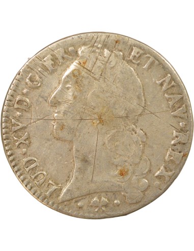 Louis XV Au Bandeau 1 ecu Argent 1766 L Bayonne