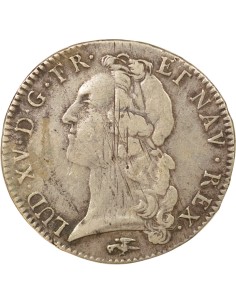 Louis XV Au Bandeau 1 ecu Argent 1770 D Lyon 2