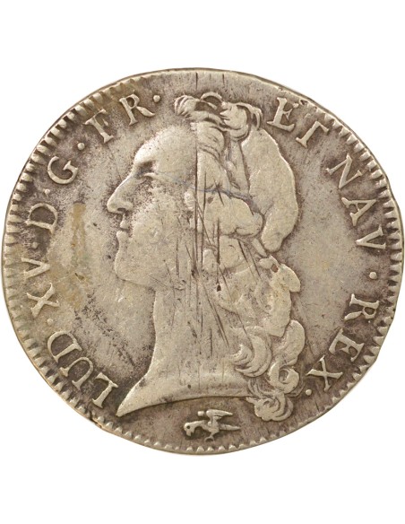 Louis XV Au Bandeau 1 ecu Argent 1770 D Lyon