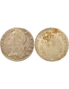 Louis XV Au Bandeau 1 ecu Argent 1765 Pau