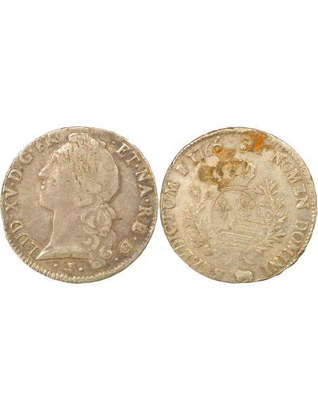 Louis XV Au Bandeau 1 ecu Argent 1765 Pau