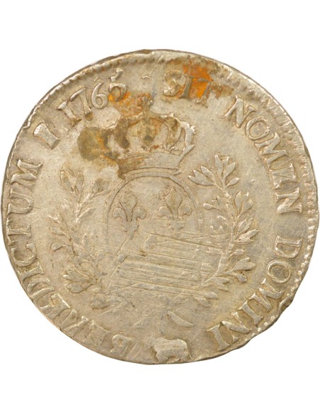 Louis XV Au Bandeau 1 ecu Argent 1765 Pau