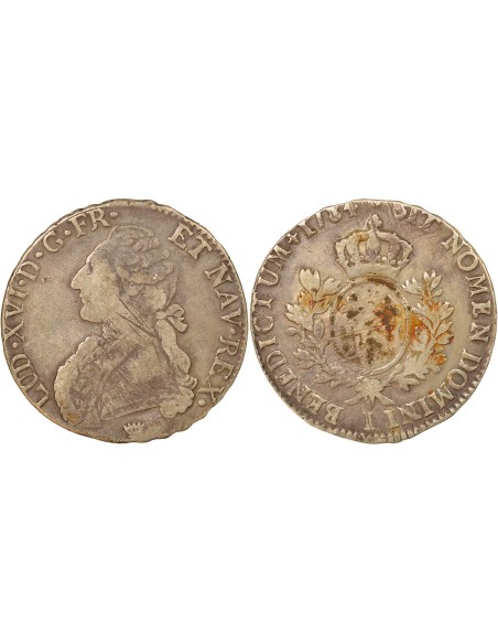 Louis XVI Au Buste Habillé 1 ecu Argent 1784 I Limoges