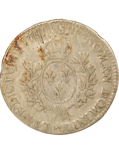 Louis XV Au Bandeau 1 ecu Argent 1761 Pau