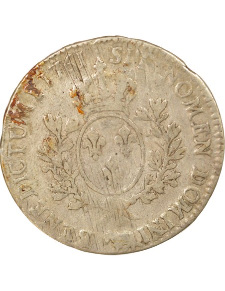 Louis XV Au Bandeau 1 ecu Argent 1761 Pau