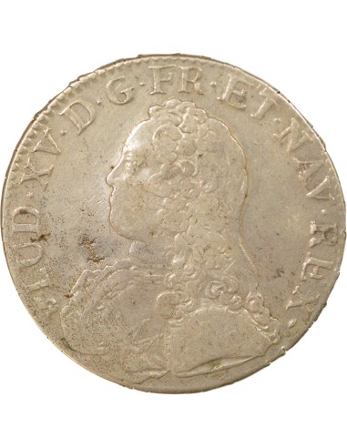 Louis XV Au Buste Habillé 1 ecu Argent 1739 B Rouen