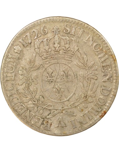 Louis XV Au Buste Habillé 1 ecu Argent 1726 A - Paris