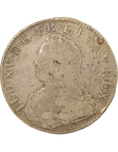 Louis XV Au Buste Habillé 1 ecu Argent 1726 Q Perpignan