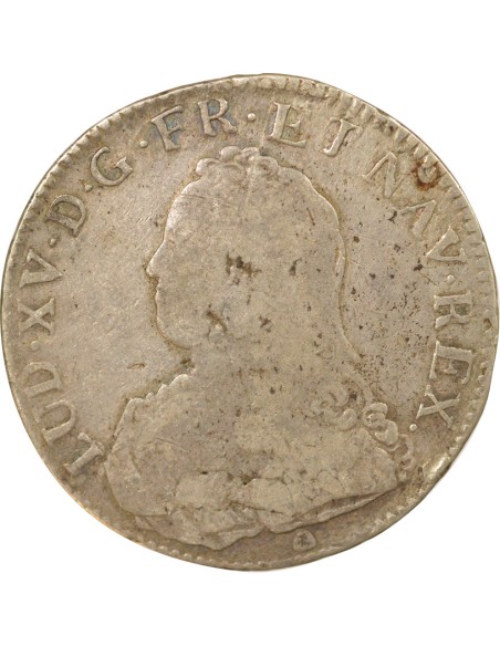 Louis XV Au Buste Habillé 1 ecu Argent 1726 Q Perpignan