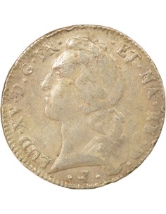 Louis XV Au Bandeau 1 ecu Argent 1766 Pau 2