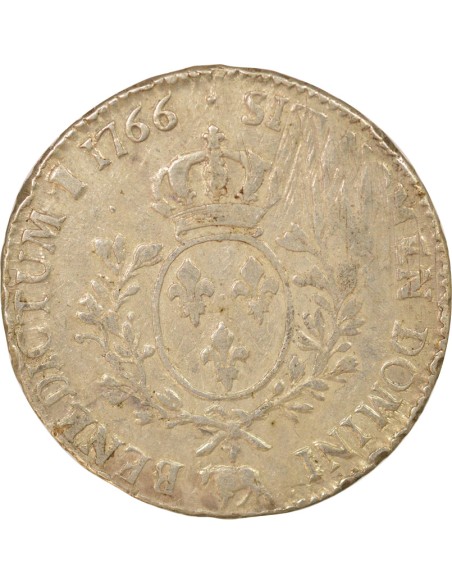 Louis XV Au Bandeau 1 ecu Argent 1766 Pau