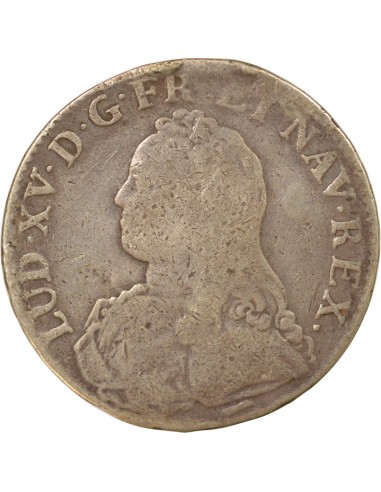 Louis XV au Buste habillé 1 ecu Argent 1726 W Lille