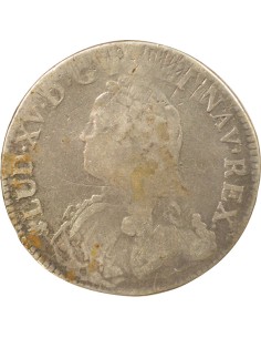 Louis XV Au Buste Habillé 1 ecu Argent 1730 T Nantes 2