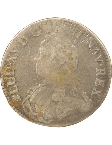 Louis XV Au Buste Habillé 1 ecu Argent 1730 T Nantes