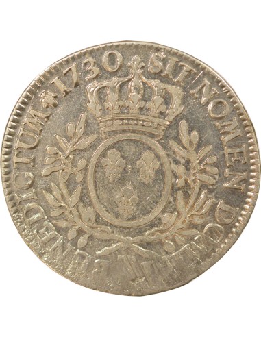 Louis XV Au Buste Habillé 1 ecu Argent 1730 T Nantes