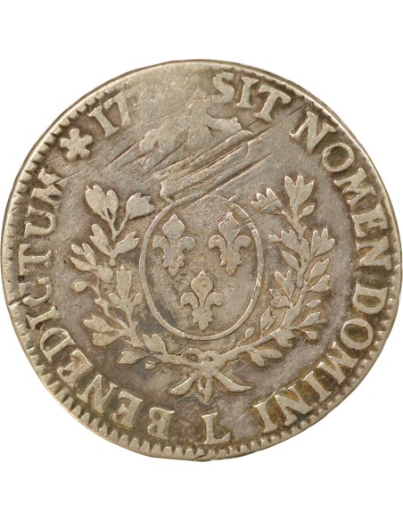 Louis XV A la Vieille Tête 1 ecu Argent 1771-1774 L Bayonne