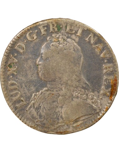 Louis XV au Buste habillé 1 ecu Argent 1726 W Lille