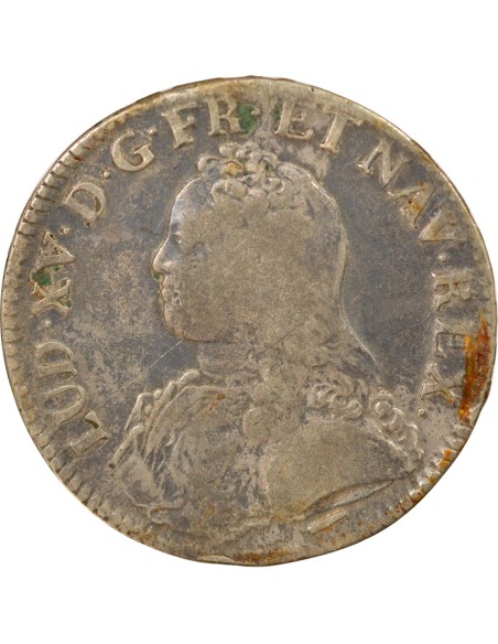 Louis XV au Buste habillé 1 ecu Argent 1726 W Lille