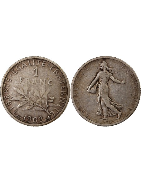 France Semeuse - 1 Franc Argent - 1903 Paris